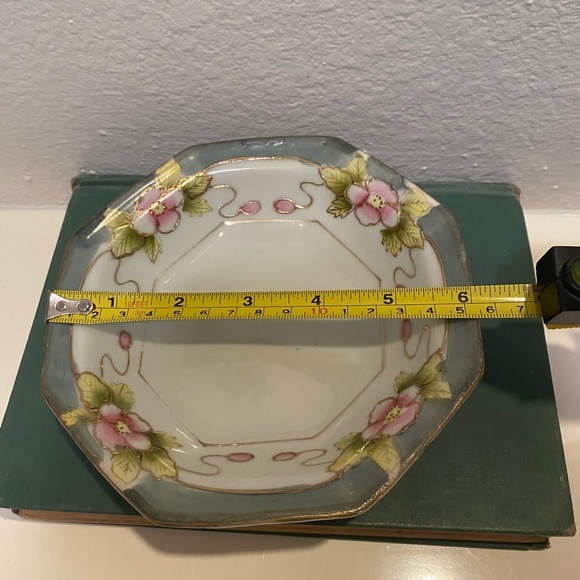 Antique Hand Painted Porcelain Nippon Footed Candy Dish - Picture 8 of 9